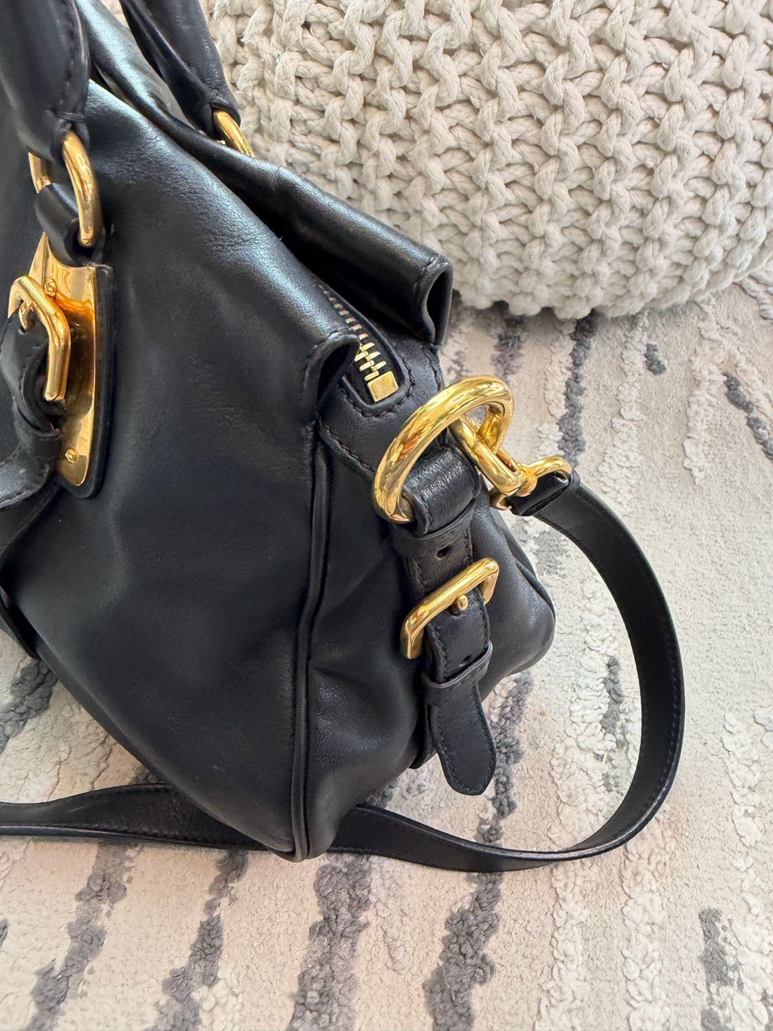 Prada Bauletto Soft Calf Convertible Crossbody