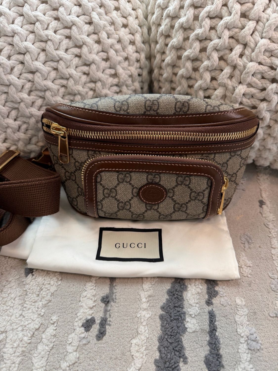 Gucci Patchwork G Supreme Waist Bag Bumbag 