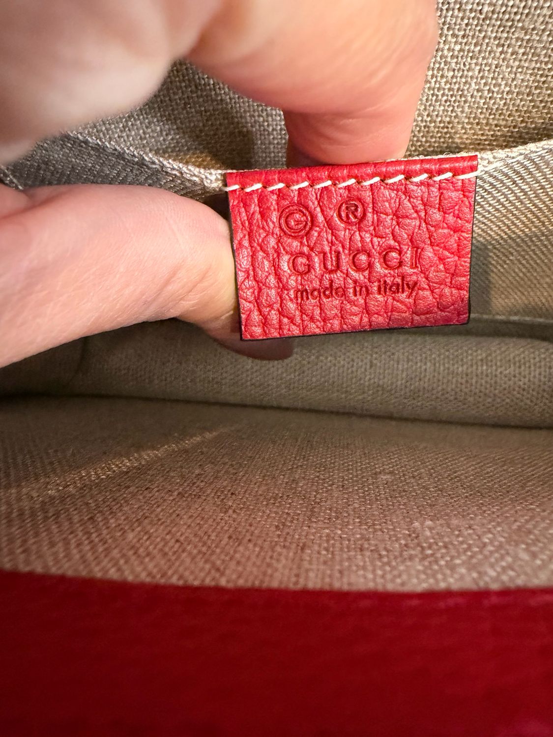 Gucci Pebbled Leather Crossbody Dollar Interlocking