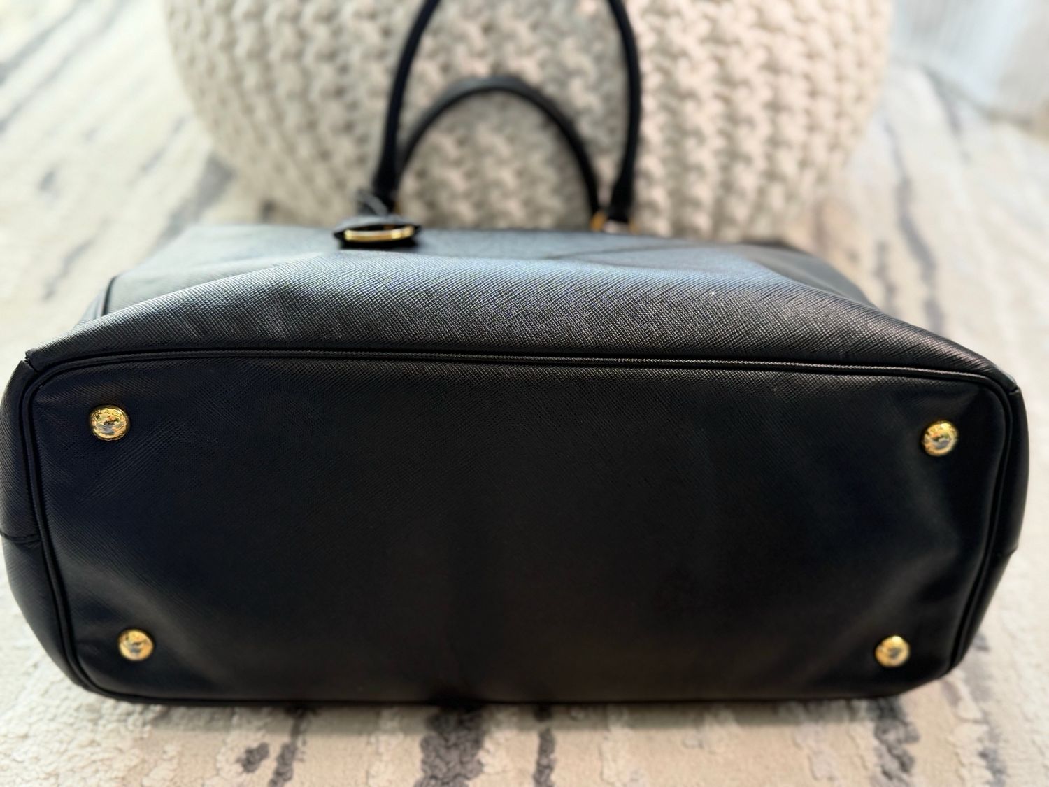 Prada Galleria Double Zipper Black