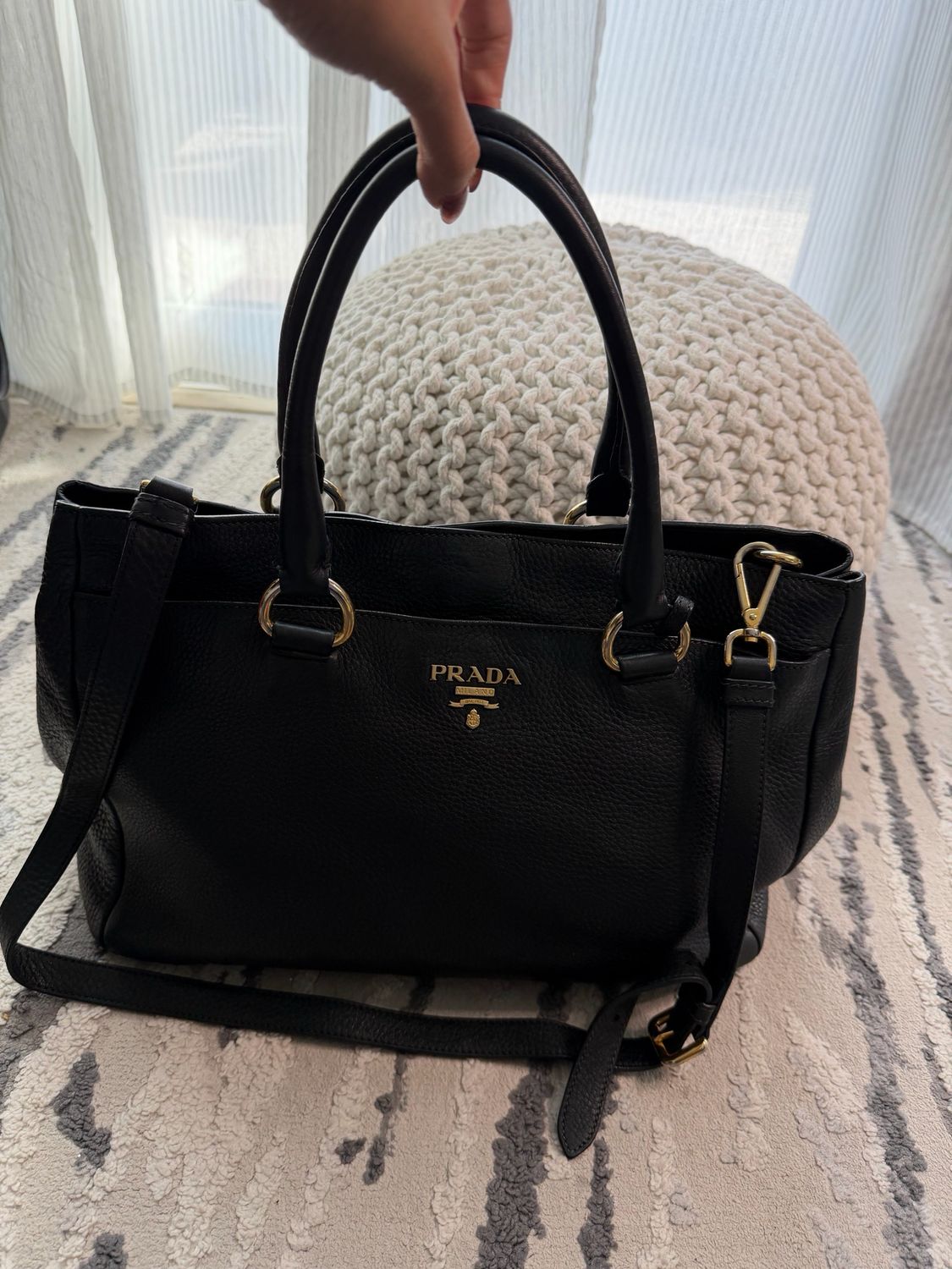 Prada Vitello Daino Crossbody Messenger Sling