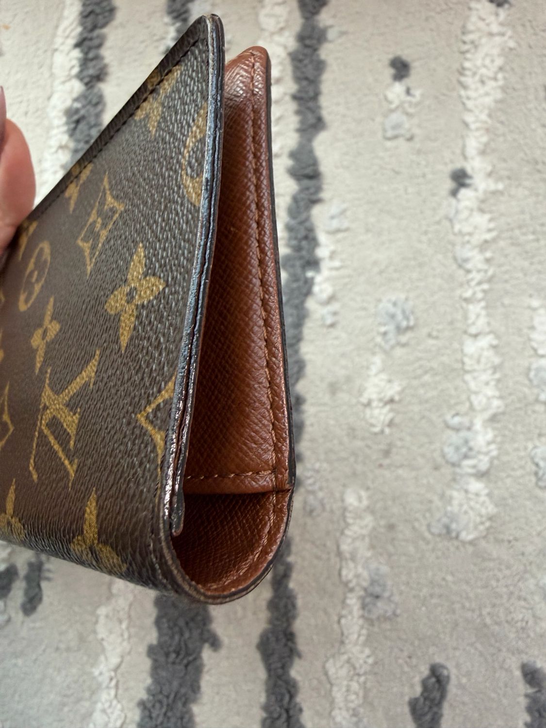 Louis Vuitton Monogram Passport Cover Holder Flap