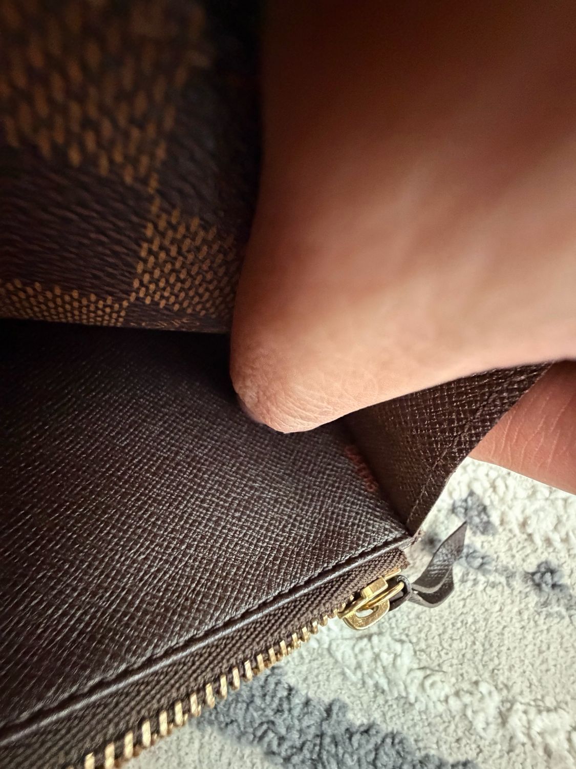 Louis Vuitton Damier Ebene Emilie Wallet Flap Long