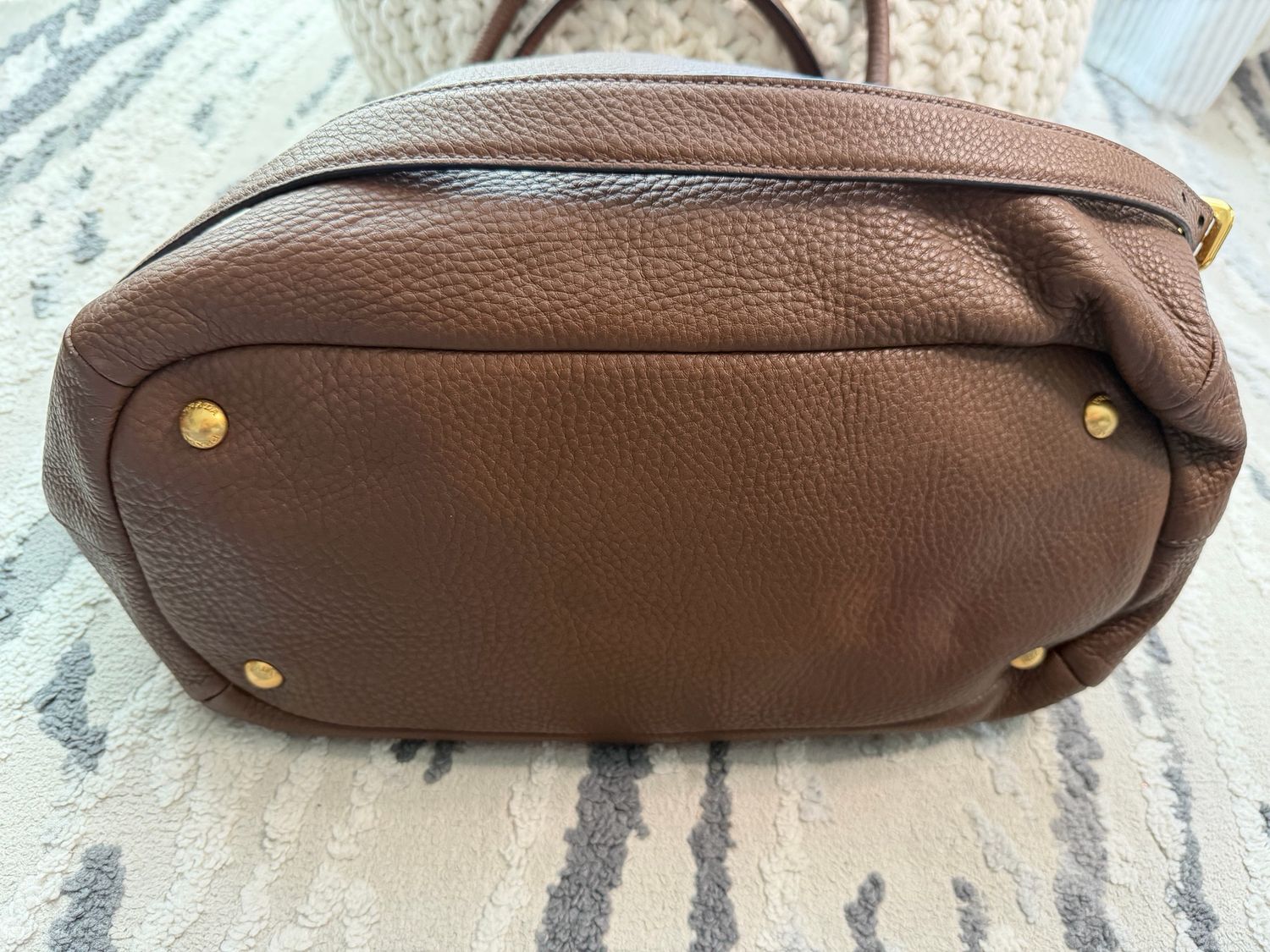 Prada Vitello Daino Zipper Crossbody Messenger