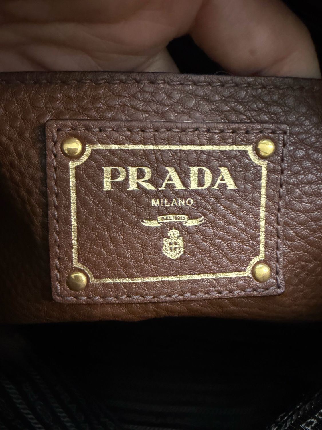 Prada Vitello Daino Zipper Crossbody Messenger