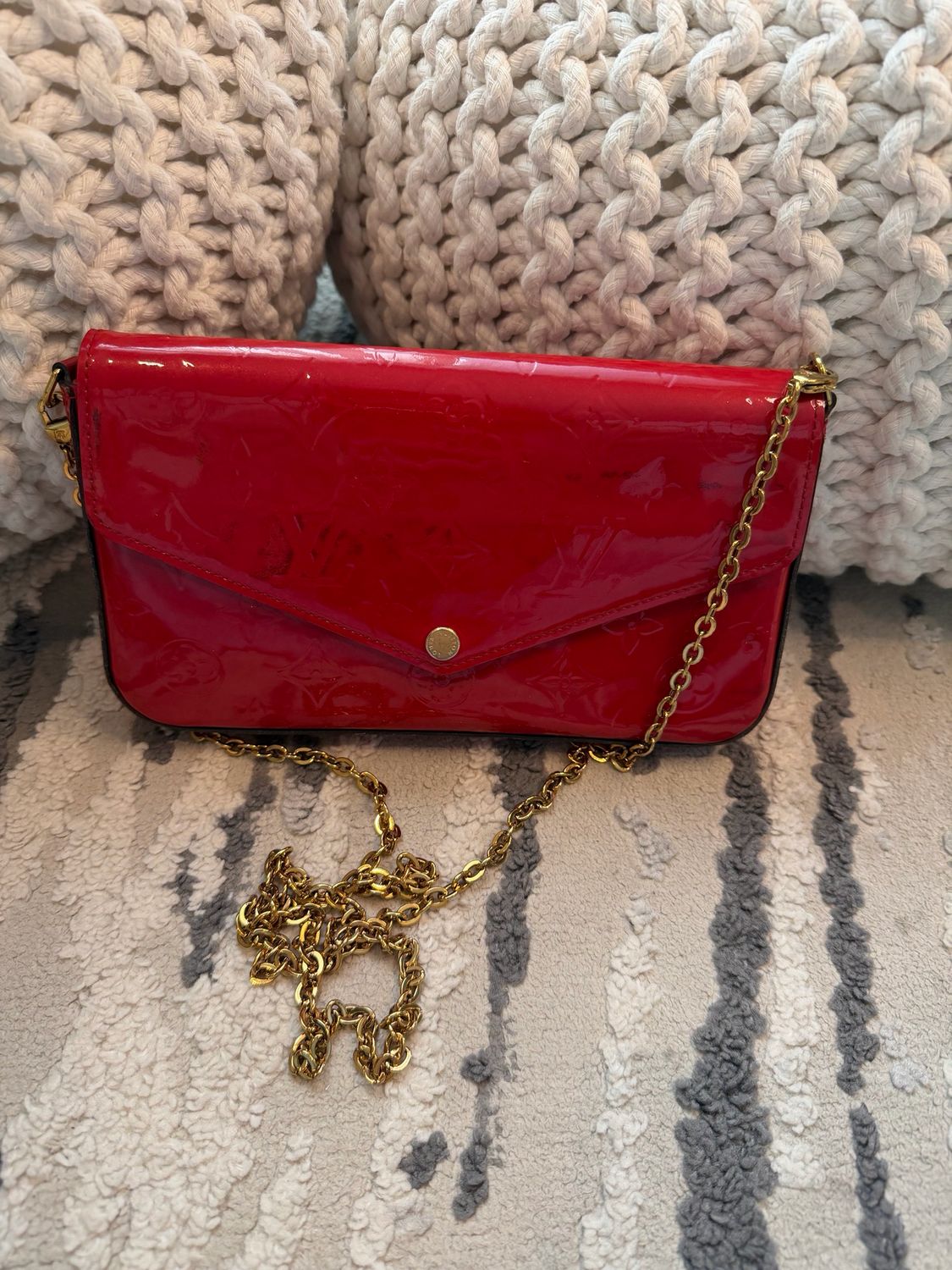 Louis Vuitton Felice Pochette Flap Crossbody Patent