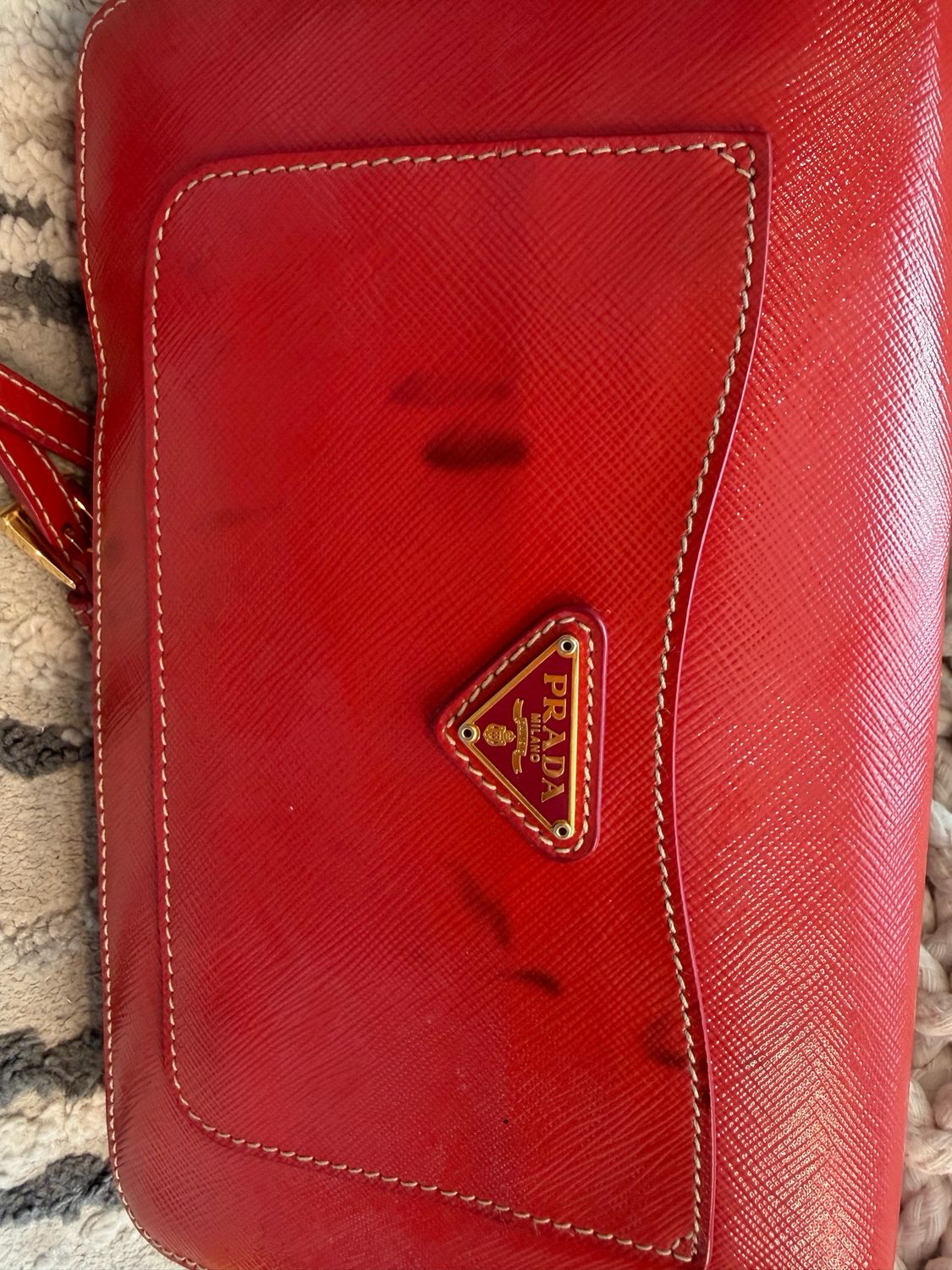 Prada Saffiano Turnlock Flap Vernice Crossbody