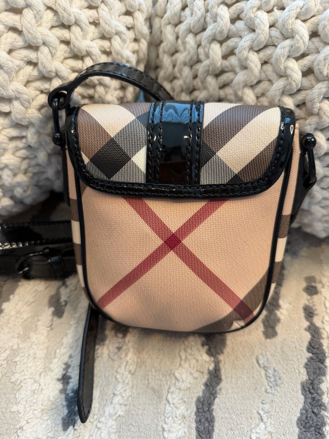 Burberry Flap Messenger Nova Check Crossbody Messenger