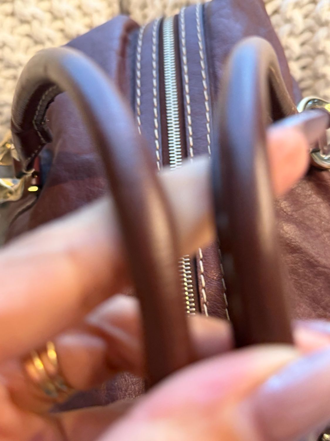 Gucci Boston Bowler Horsebit Tote Leather