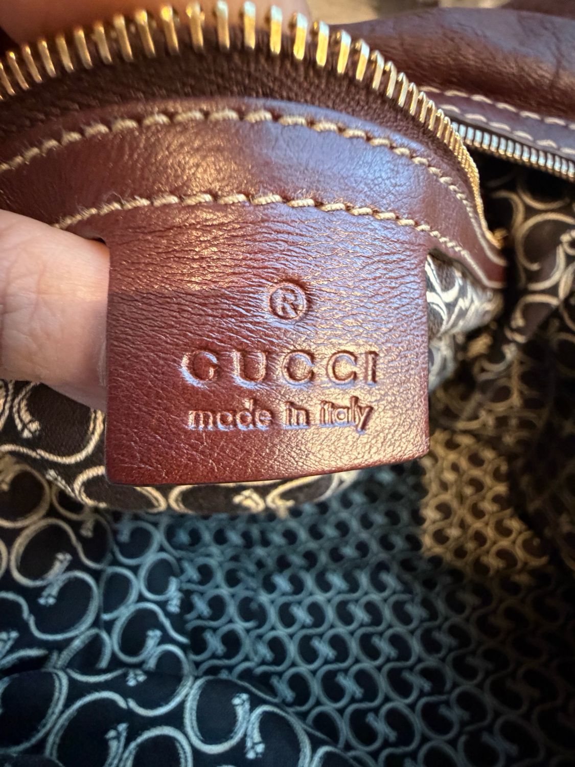 Gucci Boston Bowler Horsebit Tote Leather