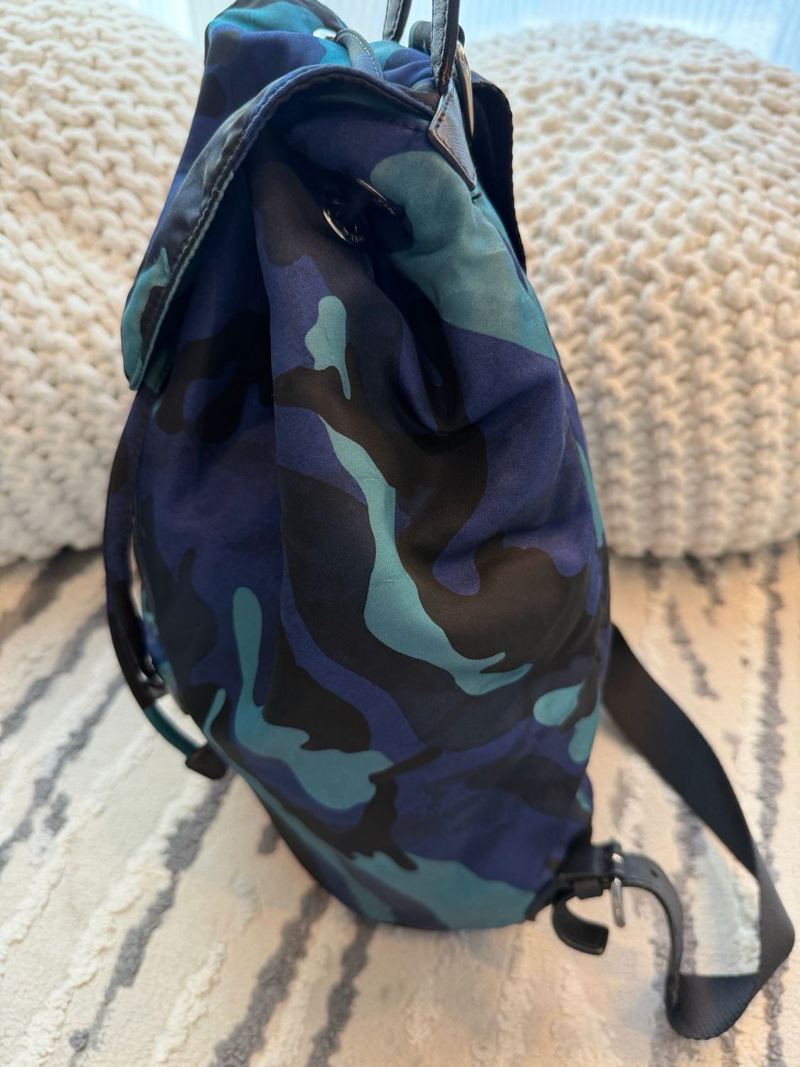 Prada Pattern Backpack Nylon