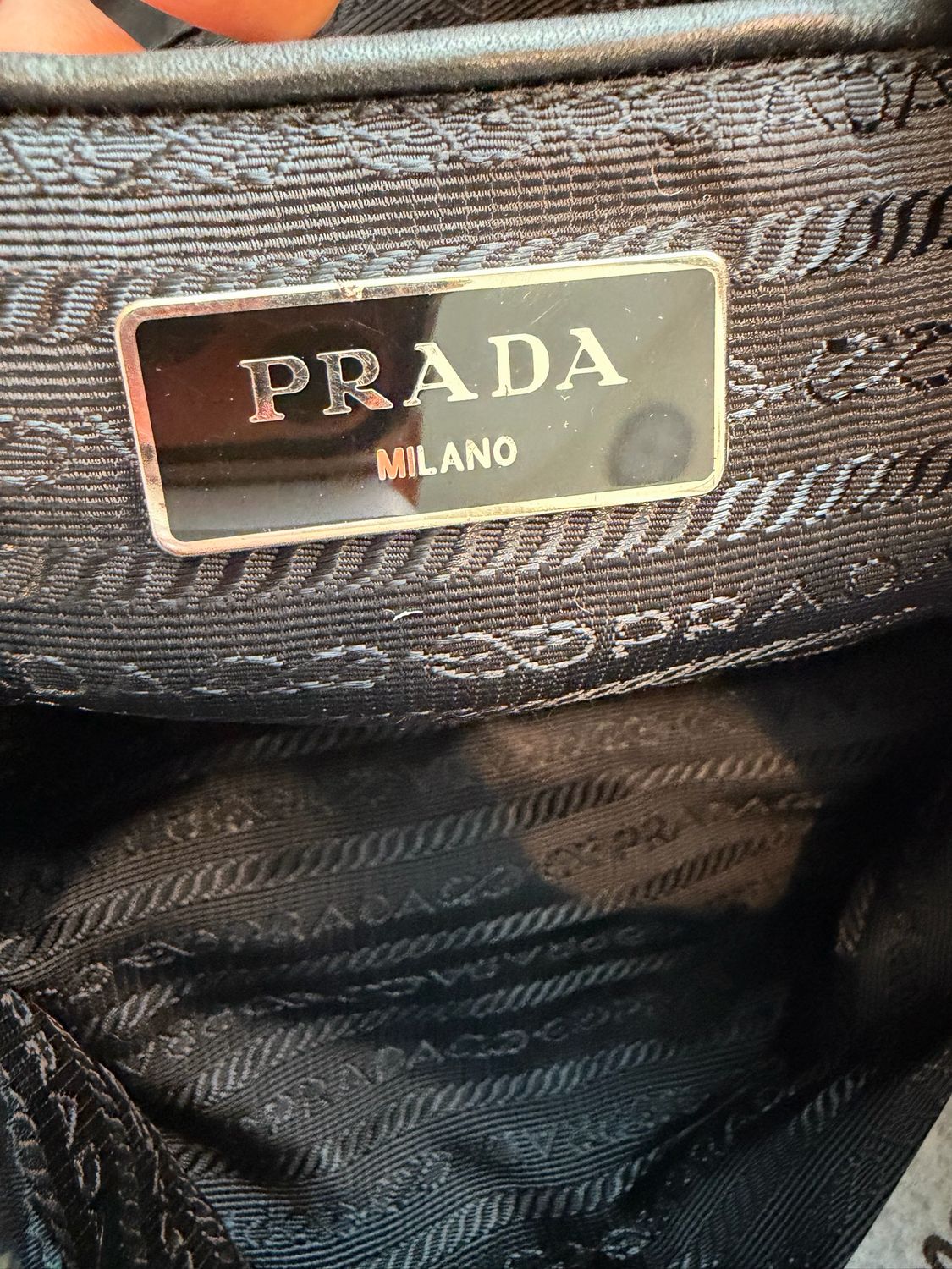 Prada Pattern Backpack Nylon