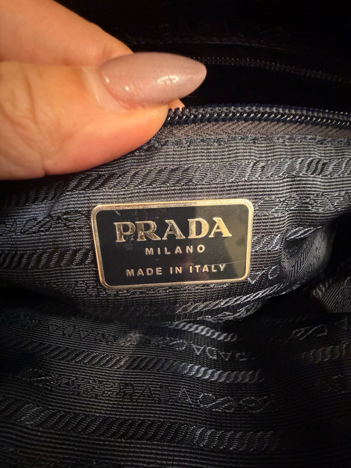 Prada Tracolla Vela Navy Blue