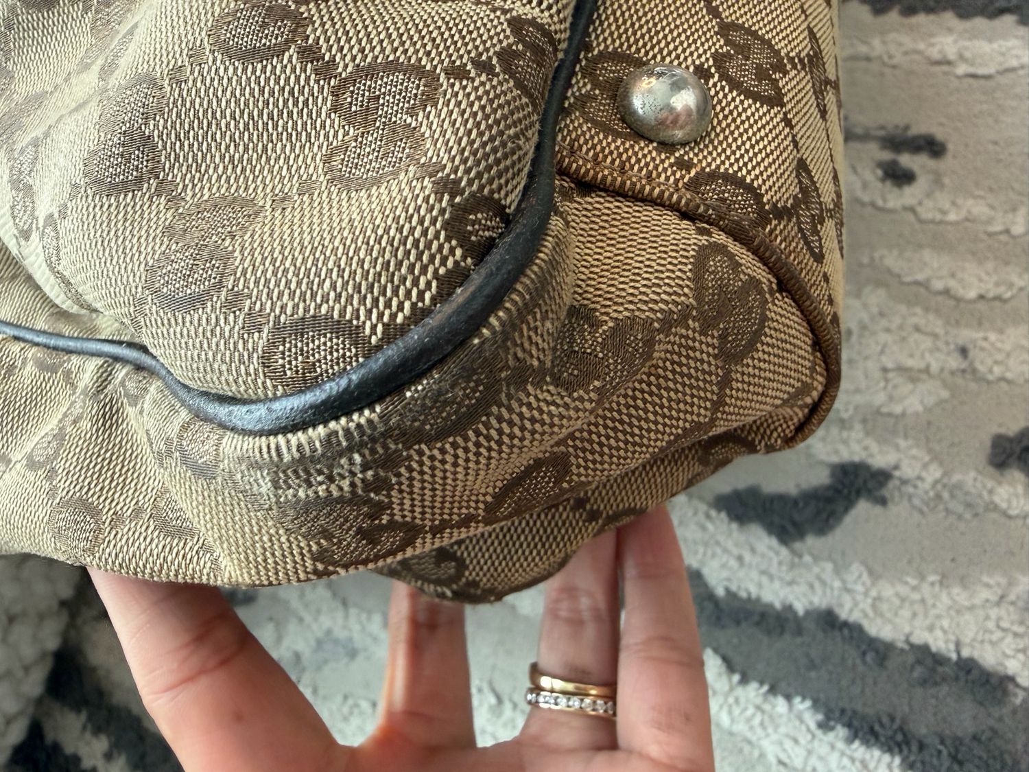 Gucci Twins Interlocking Tote Shoulder Bag