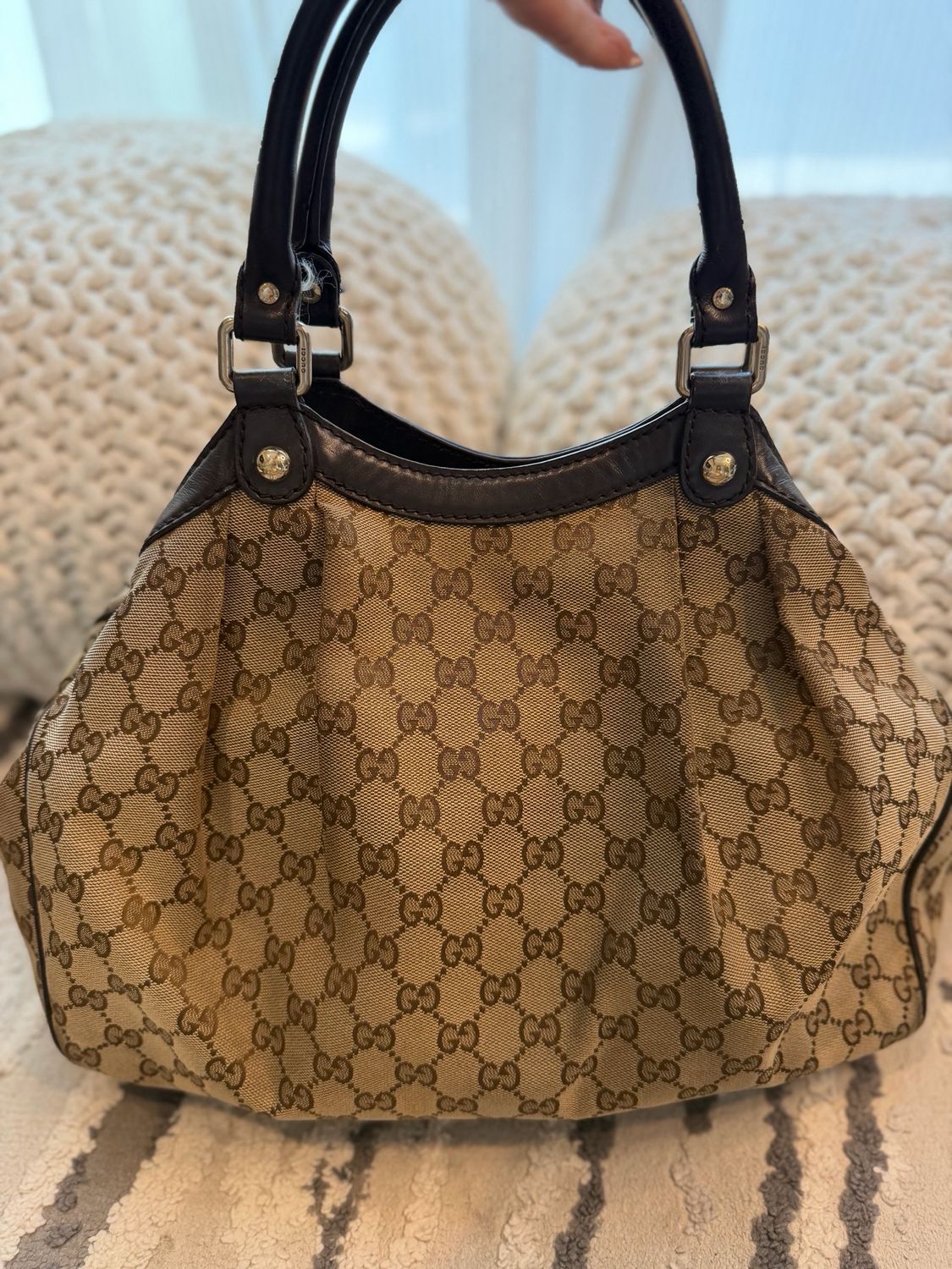 Gucci Sukey Monogram Tote Shoulder Bag