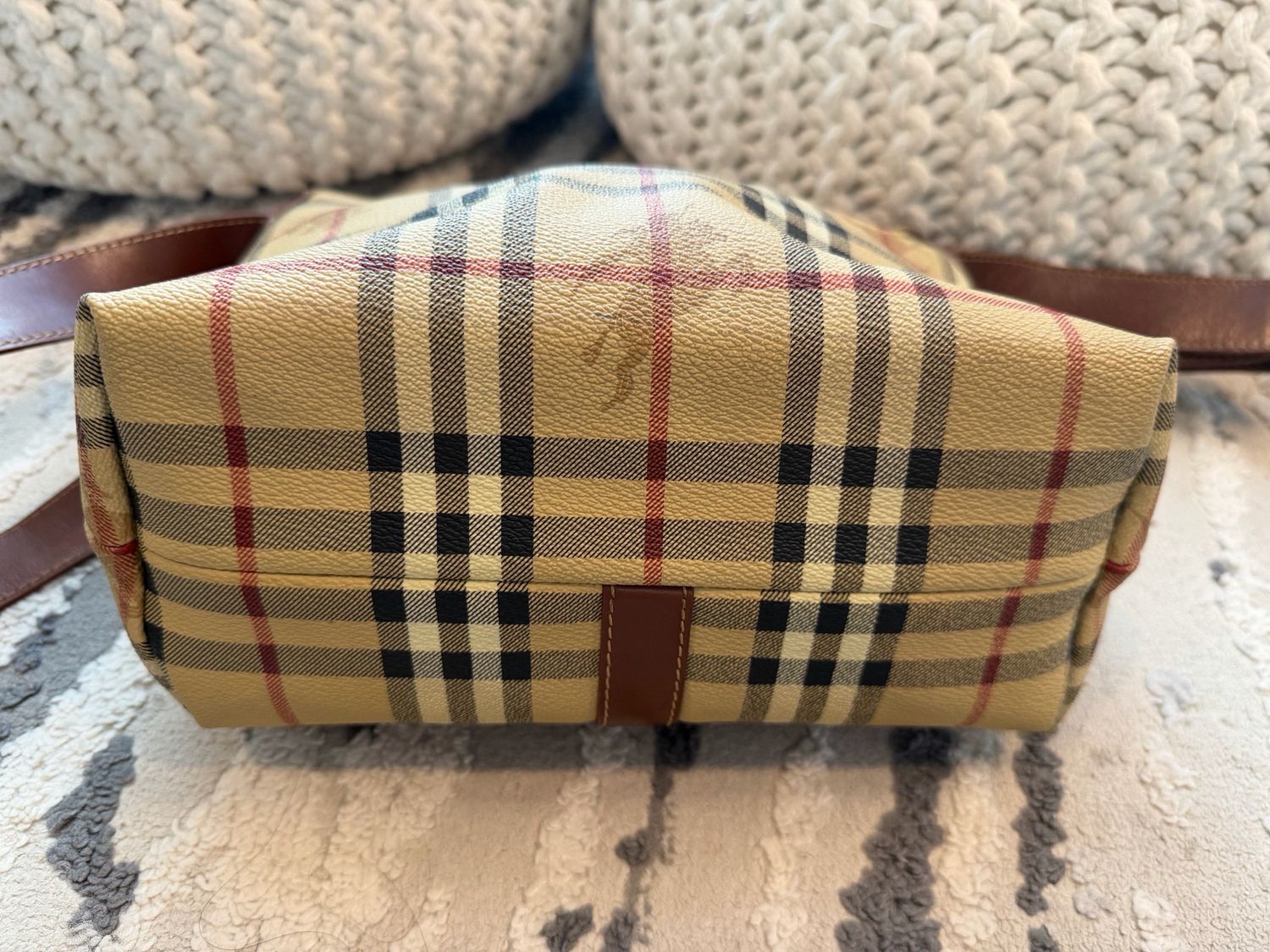 Burberry Haymarket Check Flap Messenger Crossbody