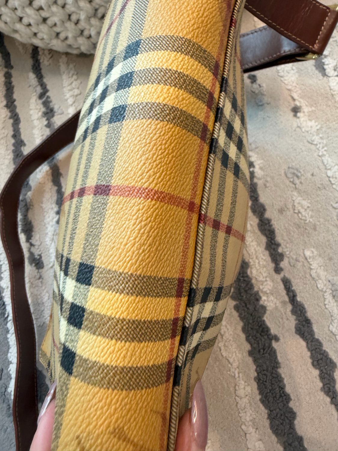 Burberry Haymarket Check Flap Messenger Crossbody