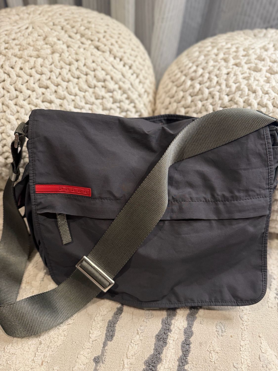 Prada Sport Nylon Messenger Flap Crossbody Messenger