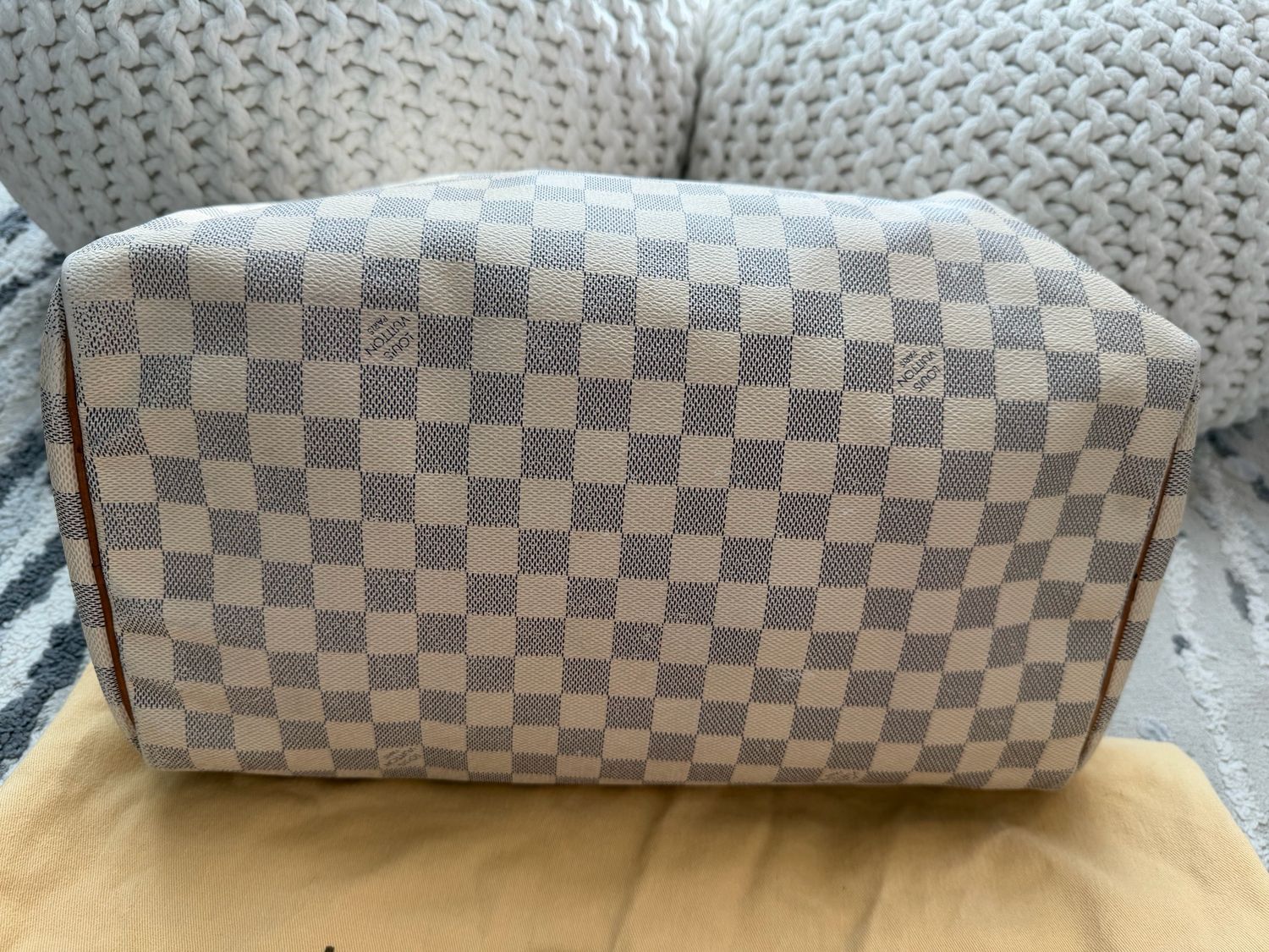 Louis Vuitton Damier Azur Top Handle Satchel Speedy 35