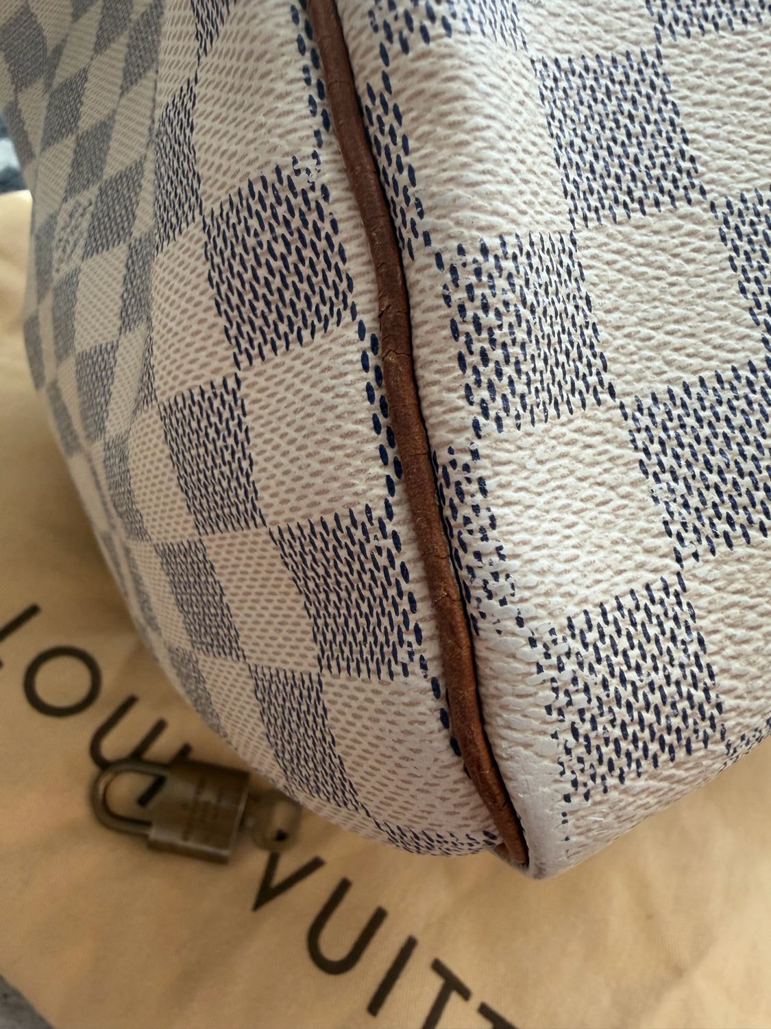 Louis Vuitton Damier Azur Top Handle Satchel Speedy 35