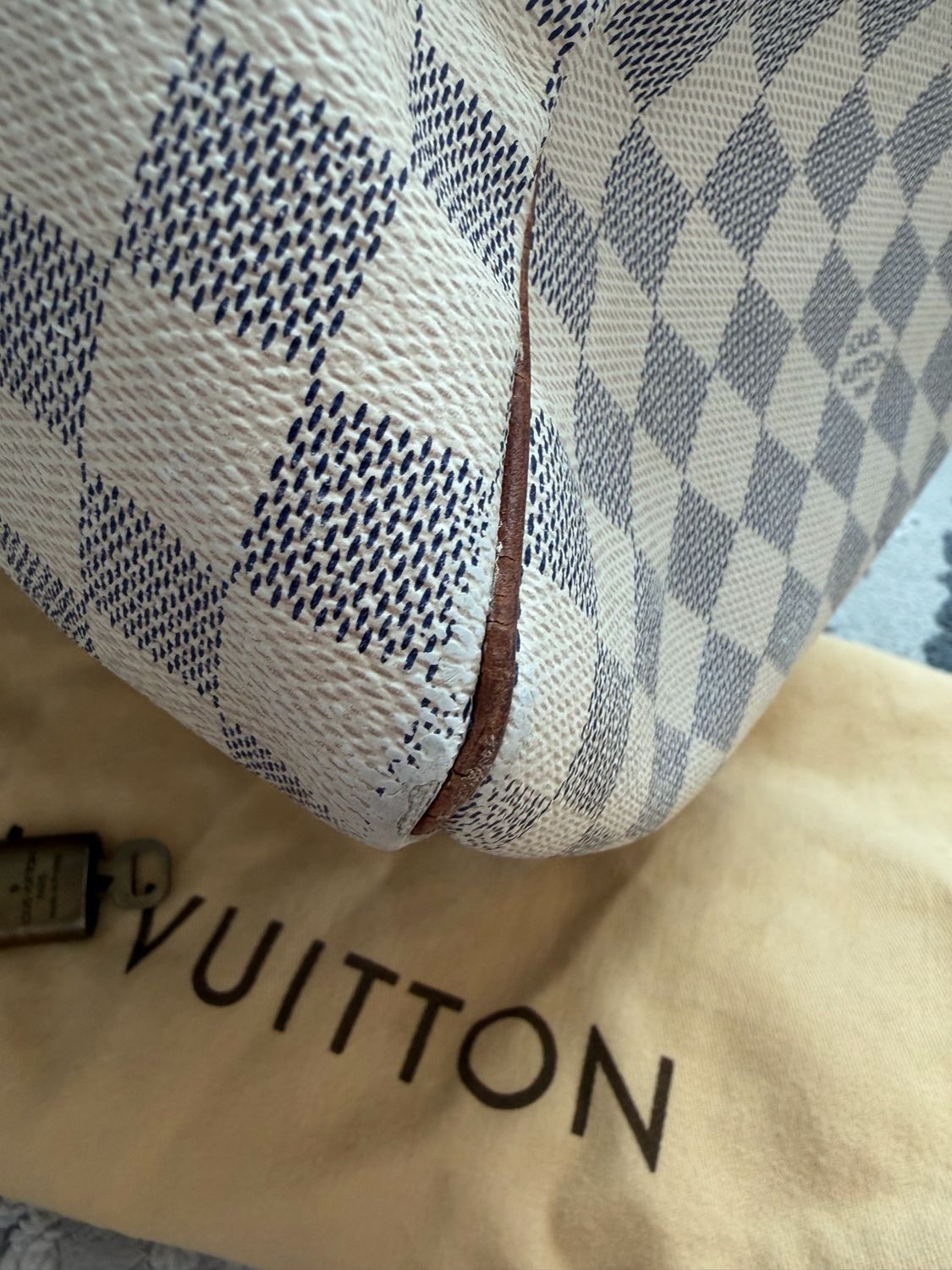 Louis Vuitton Damier Azur Top Handle Satchel Speedy 35