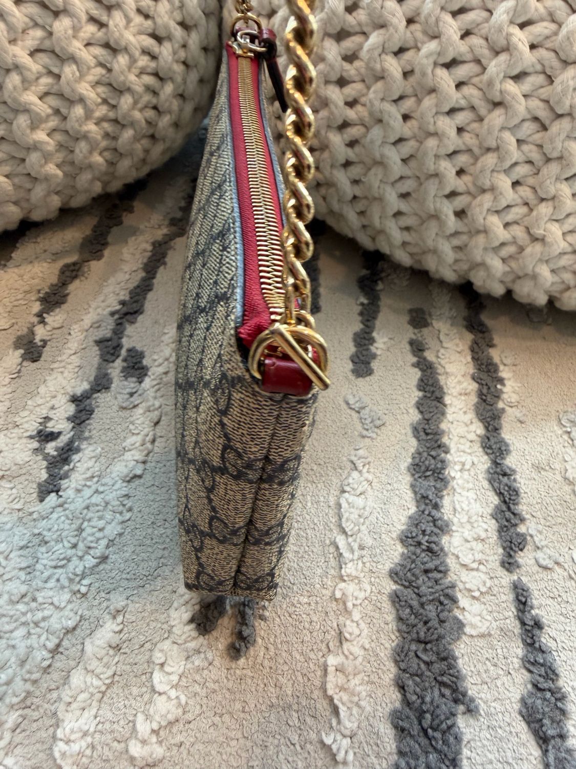 Gucci Supreme Pochette Hobo Shoulder Coated Canvas