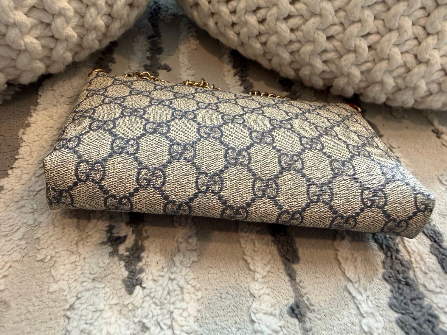 Gucci Supreme Pochette Hobo Shoulder Coated Canvas