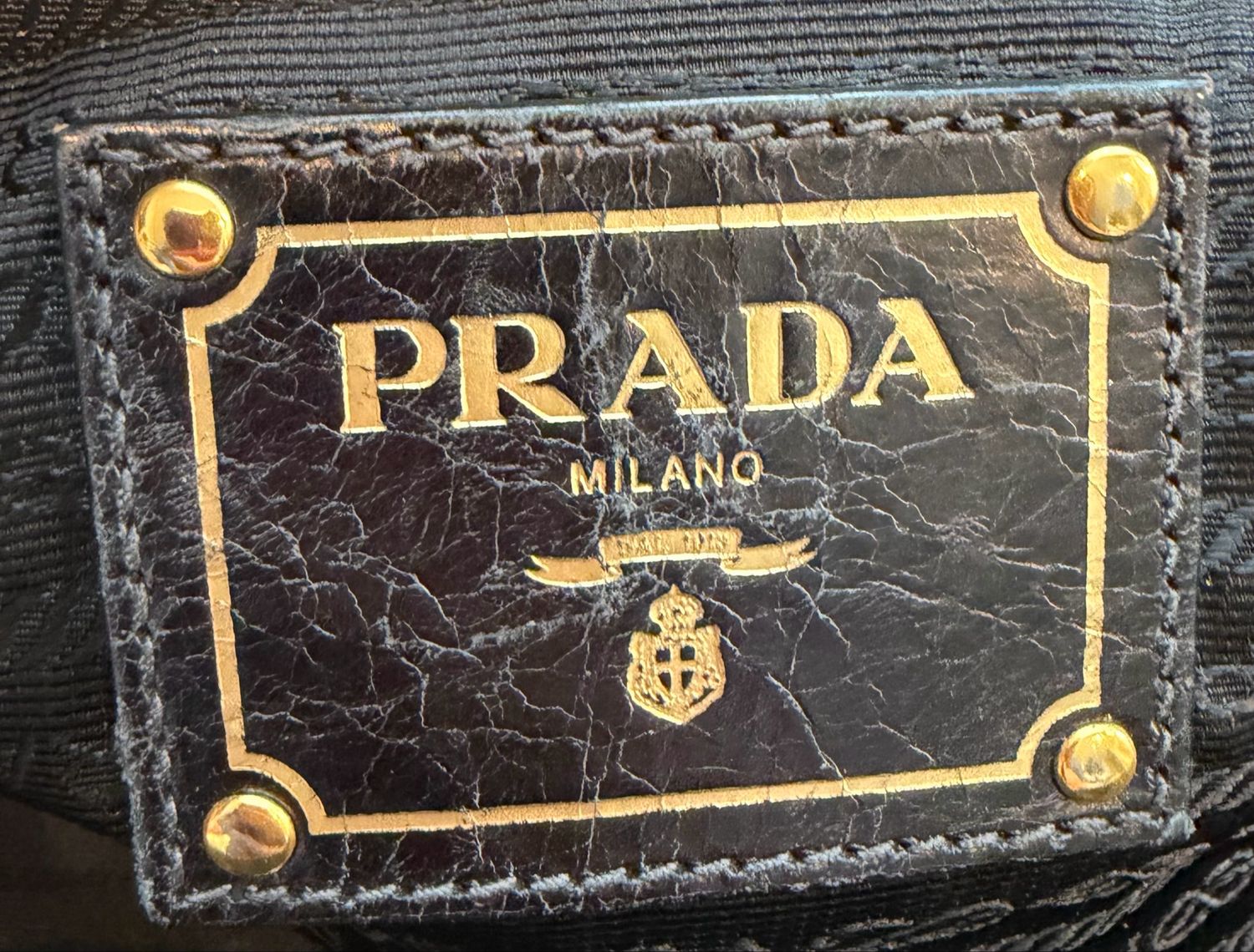 Prada Vitello Shine Bowler Shoulder Bag