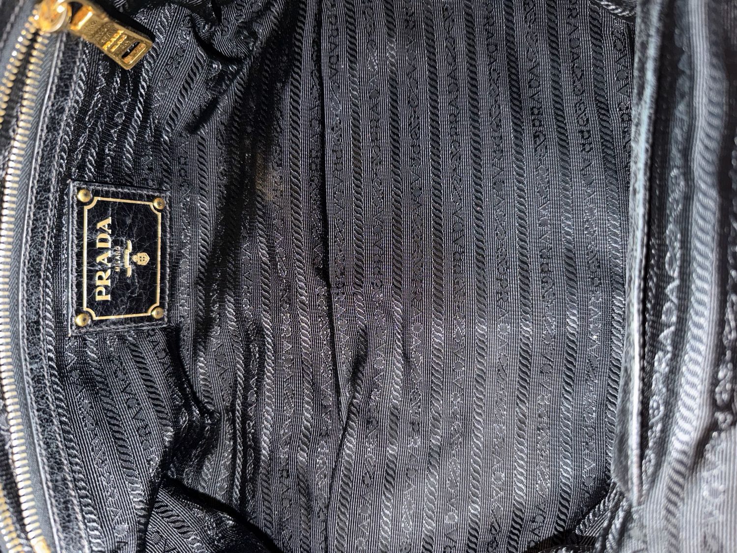 Prada Vitello Shine Bowler Shoulder Bag