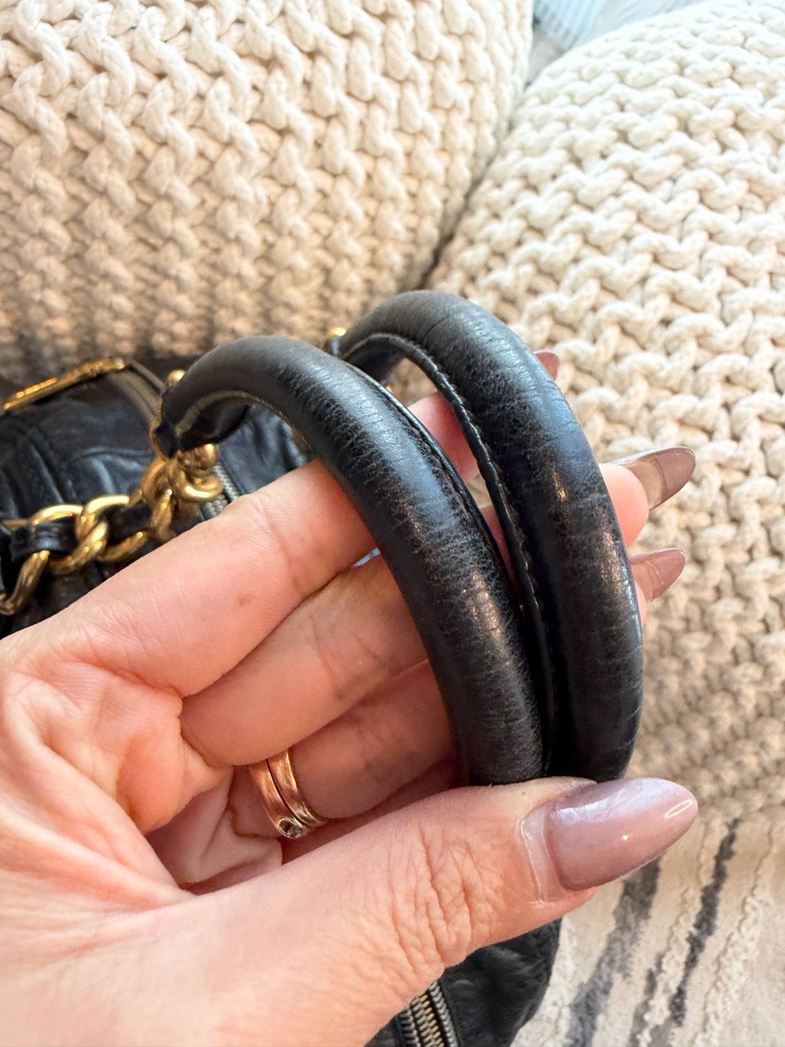 Prada Vitello Shine Bowler Shoulder Bag