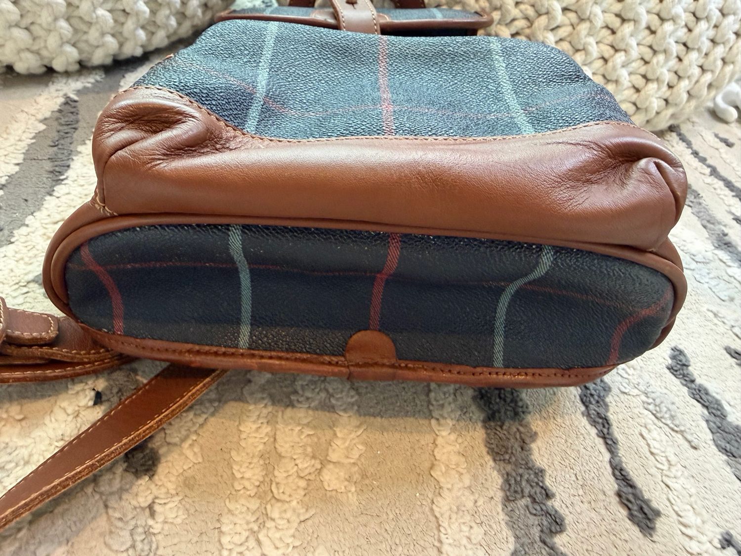 Burberry Vintage Nova Check Plaid Backpack
