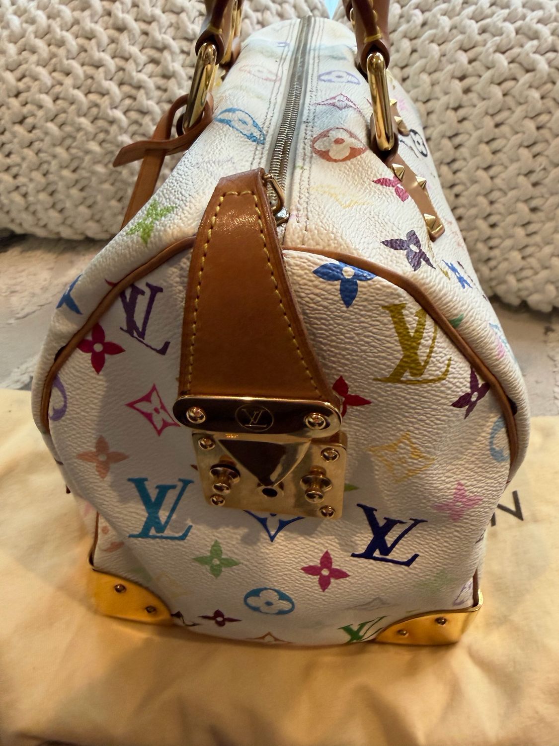 Louis Vuitton Speedy Takashi Murakami Speedy Multicolor Blanc