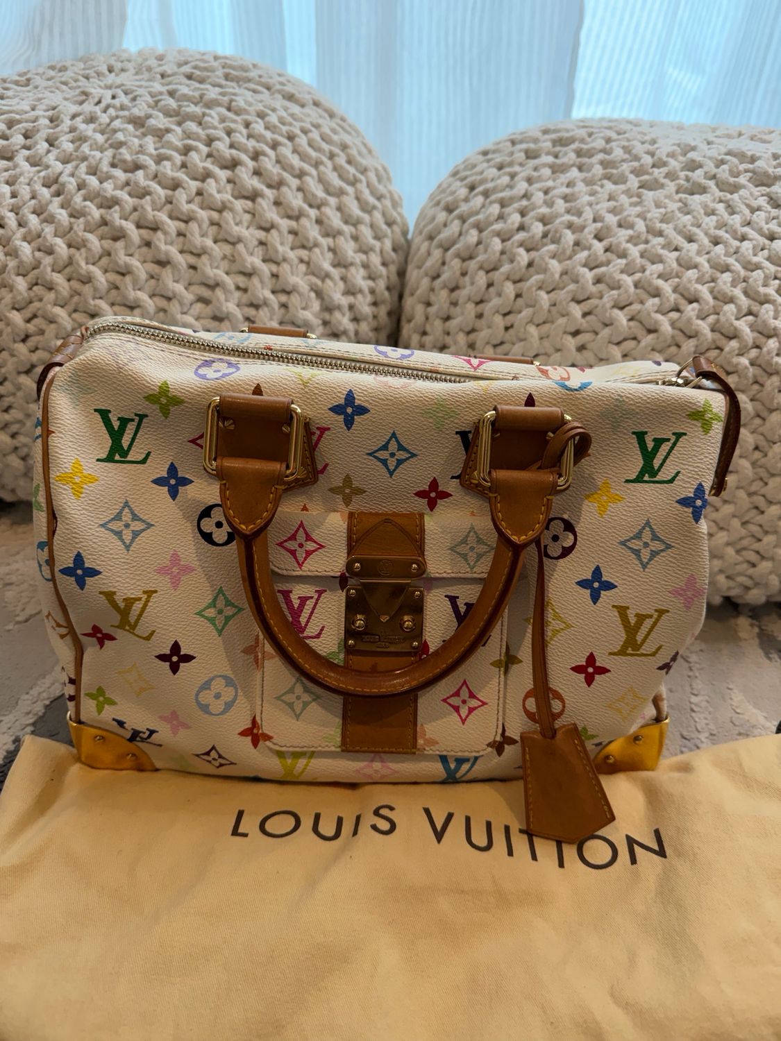 Louis Vuitton Speedy Takashi Murakami Speedy Multicolor Blanc