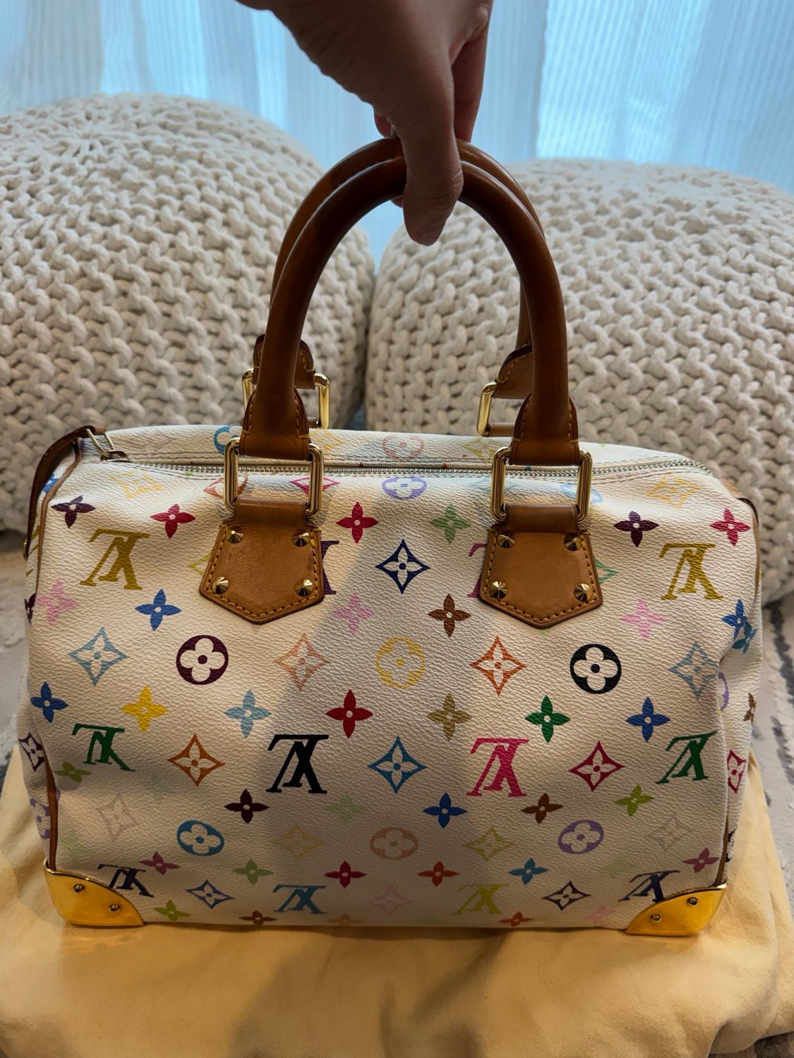 Louis Vuitton Speedy Takashi Murakami Speedy Multicolor Blanc