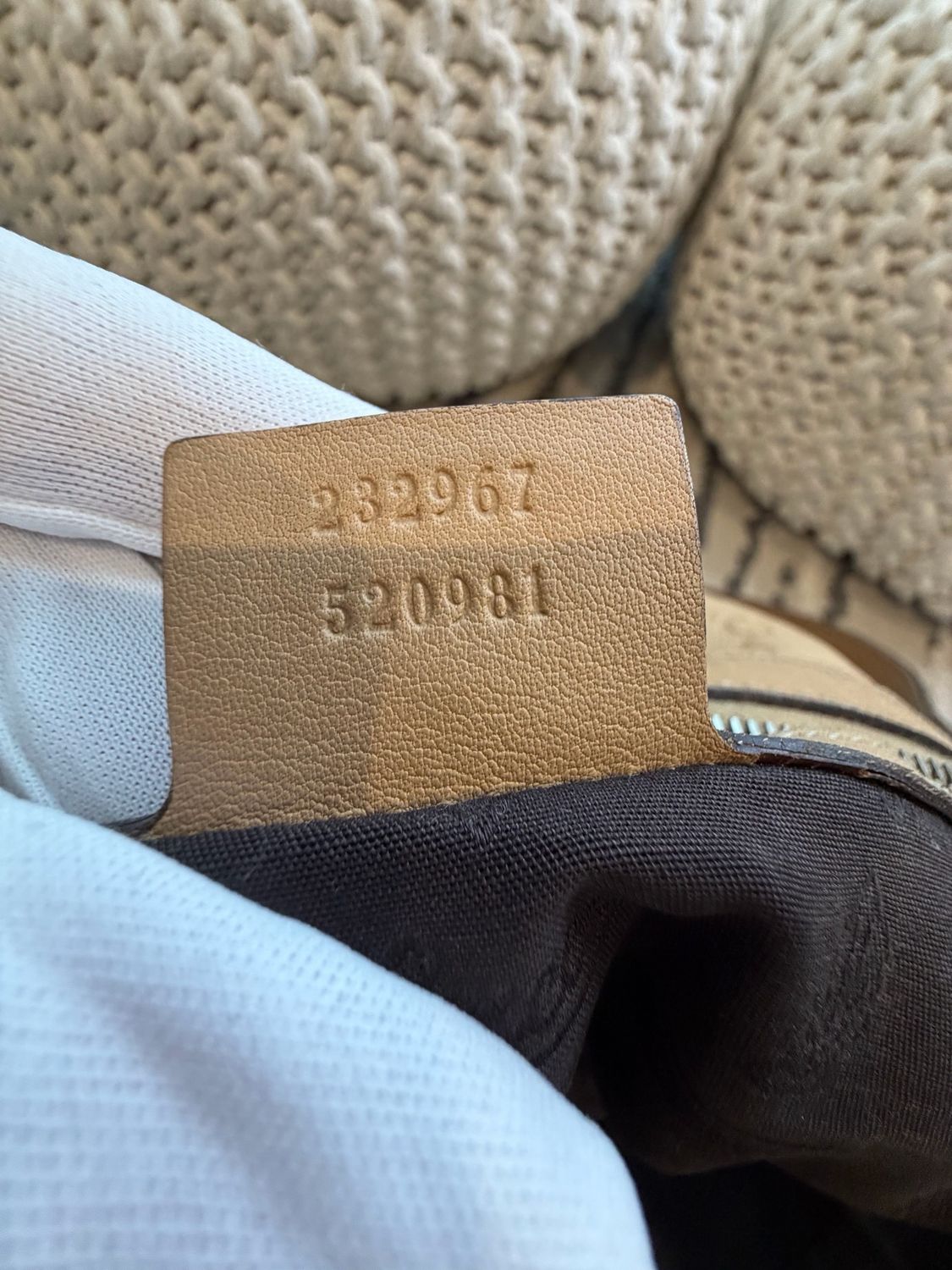 Gucci Monogram Leather Sling Crossbody Horsebit