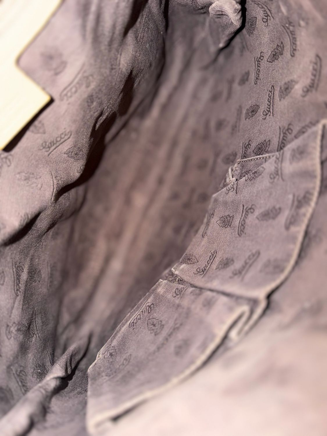 Gucci Monogram Leather Sling Crossbody Horsebit