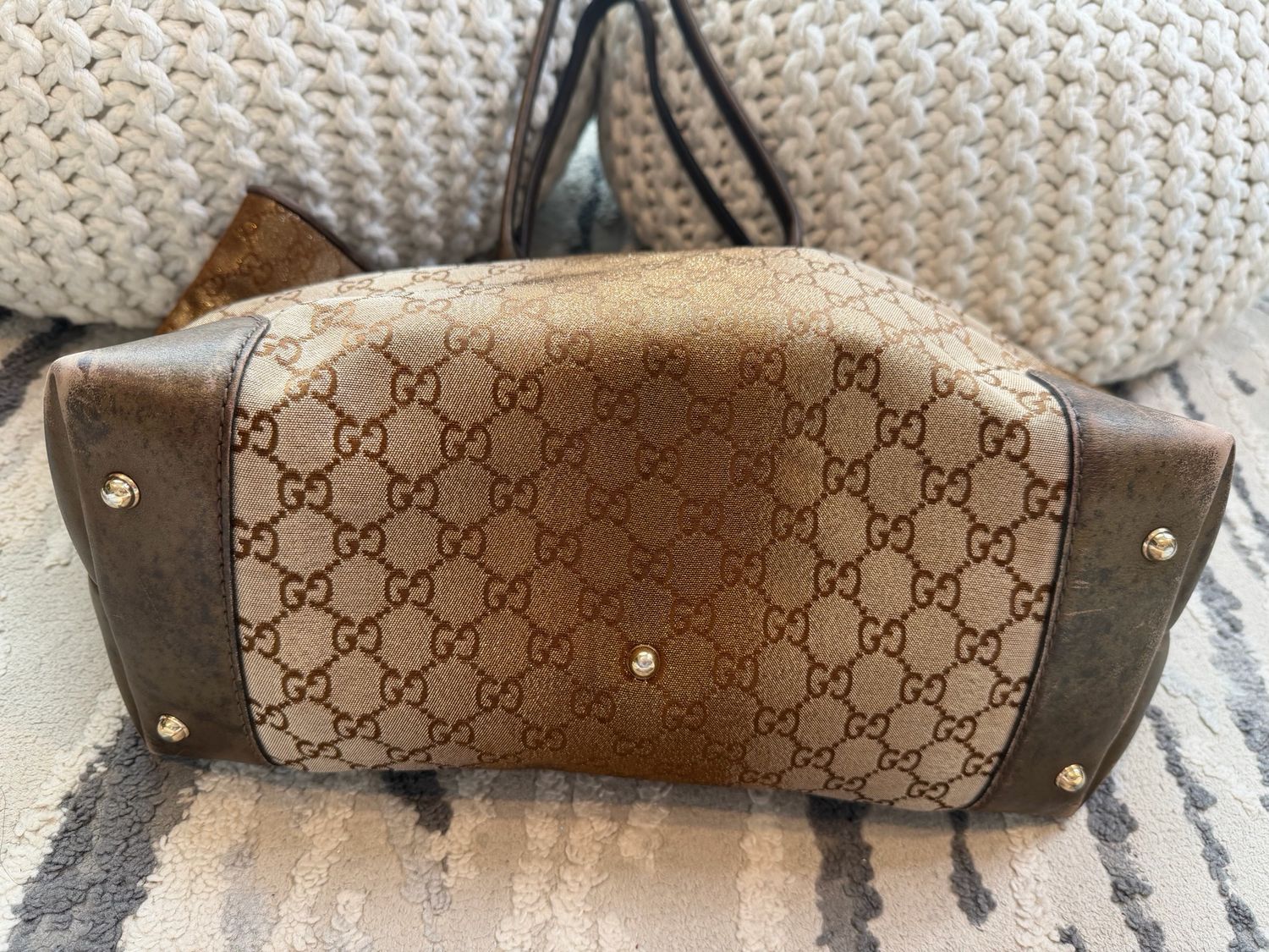 Gucci Lurex Tote Shoulder Ombre Metallic