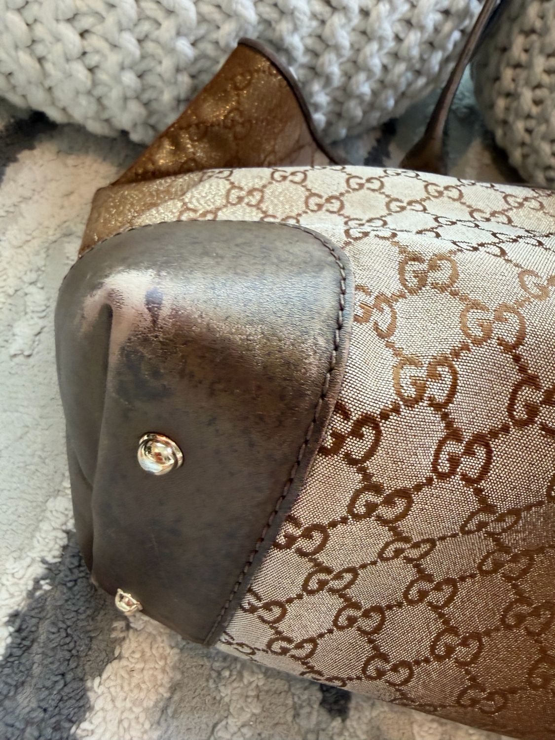 Gucci Lurex Tote Shoulder Ombre Metallic