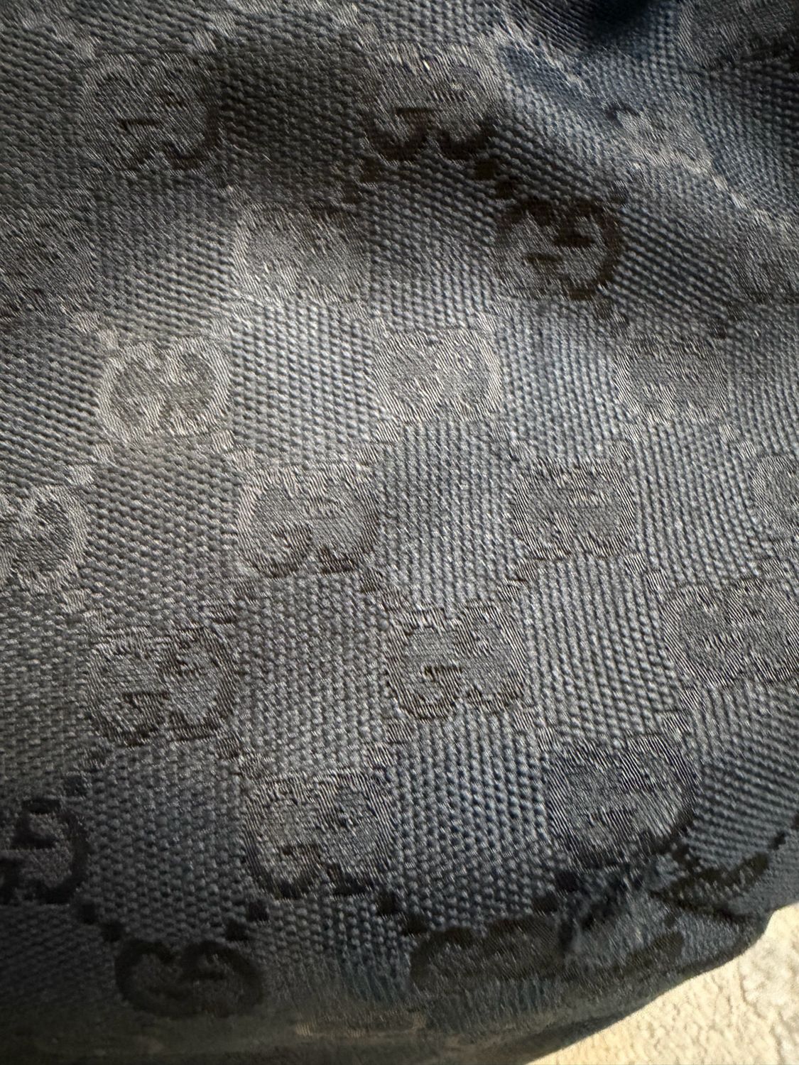 Gucci Monogram Canvas Halfmoon Web Strap Sling