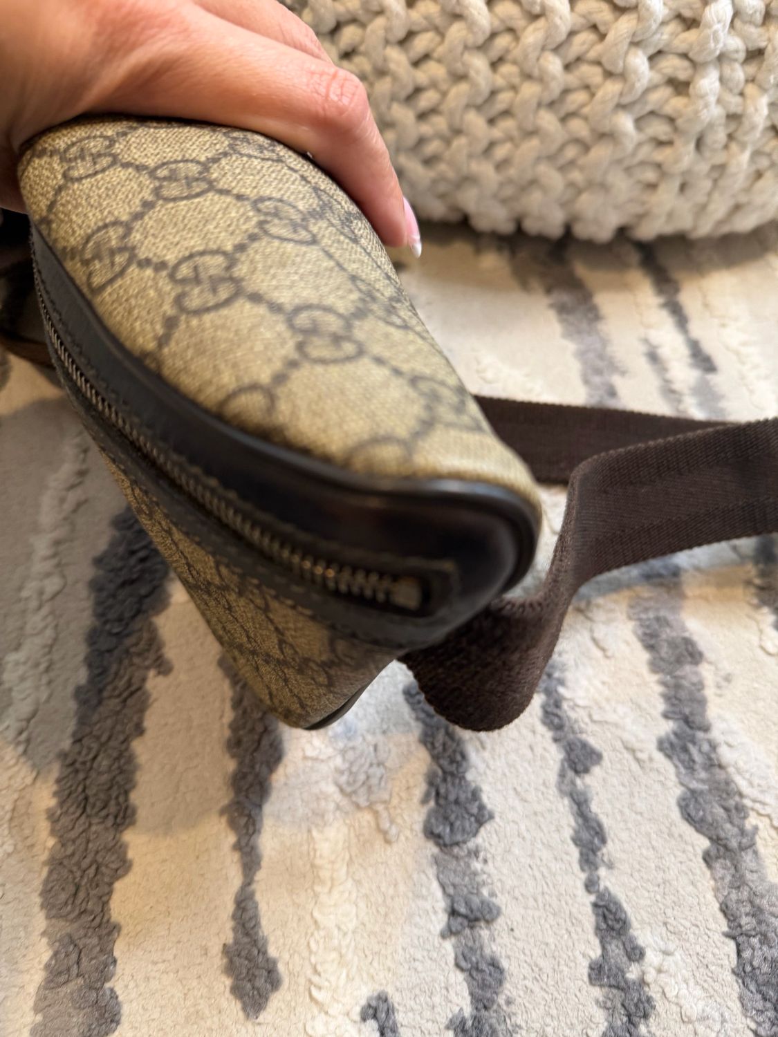 Gucci Monogram Supreme Waist Bag Belt Bag