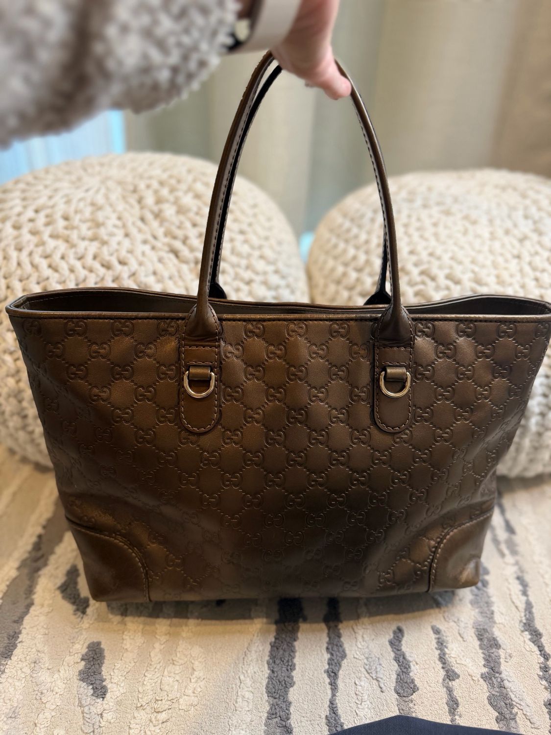Gucci Guccissima Leather Heart Bit Tote