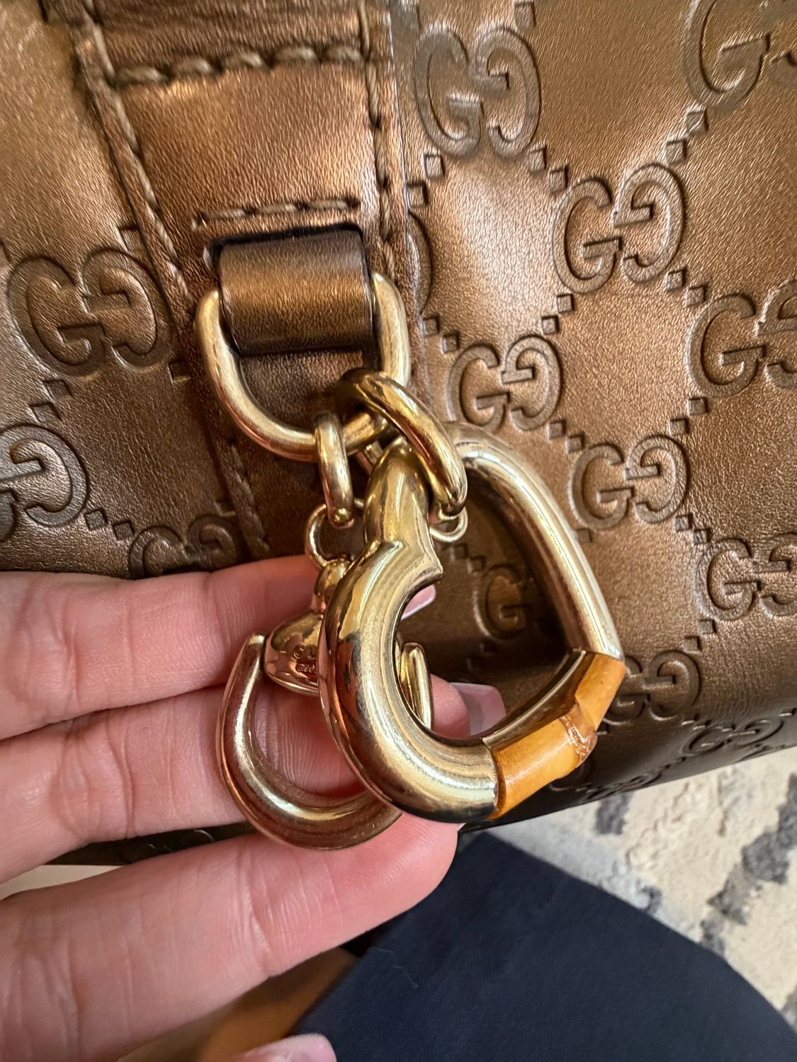 Gucci Guccissima Leather Heart Bit Tote