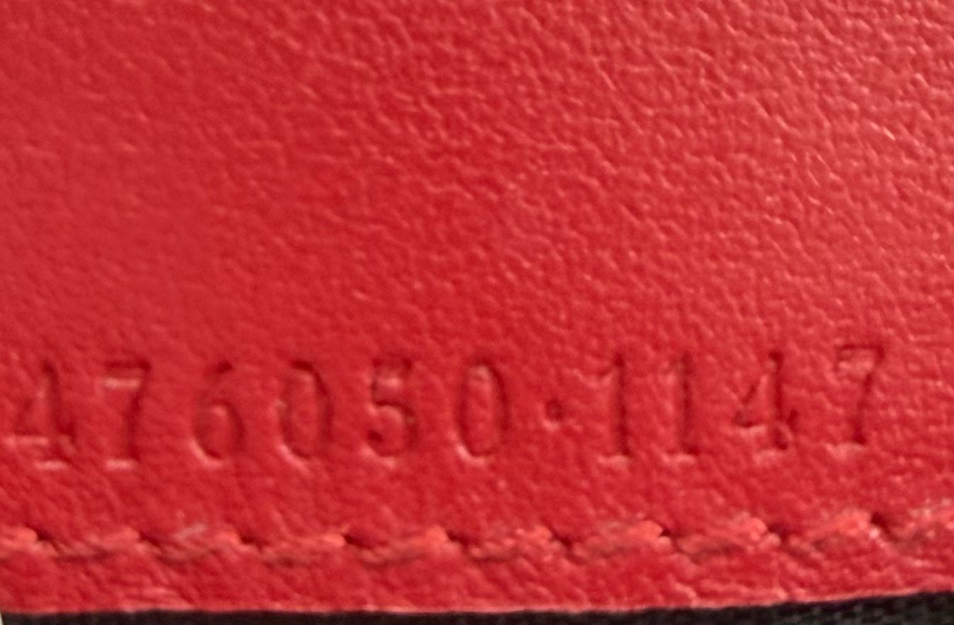 Gucc Monogram Supreme Card Holder Cherry Wallet