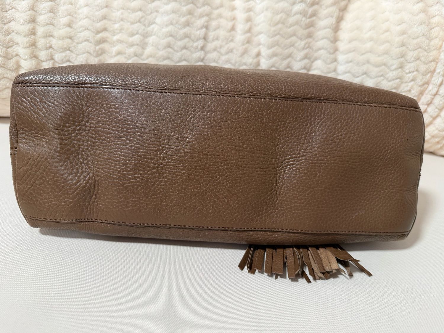 Gucci Soho Chain Tote Pebbled Calfskin Leather