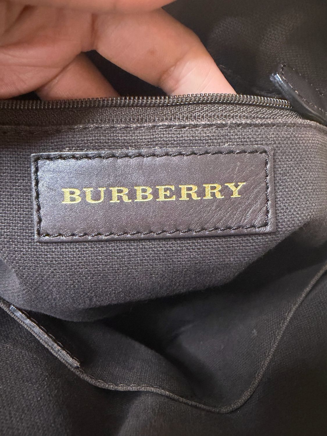 Burberry Haymarket Check Tote Top Handle Dome