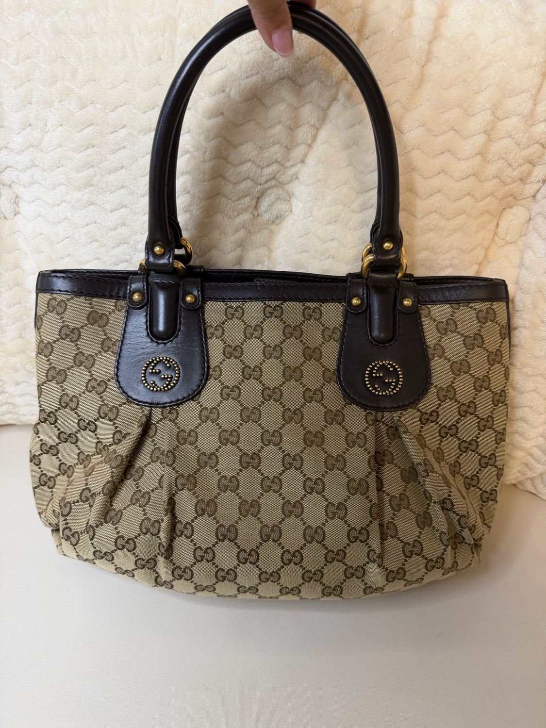 Gucci Monogram Canvas Scarlett Tote Shoulder
