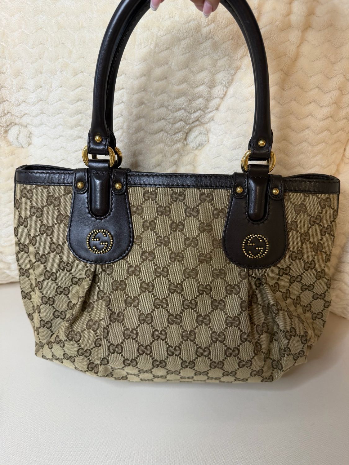 Gucci Monogram Canvas Scarlett Tote Shoulder