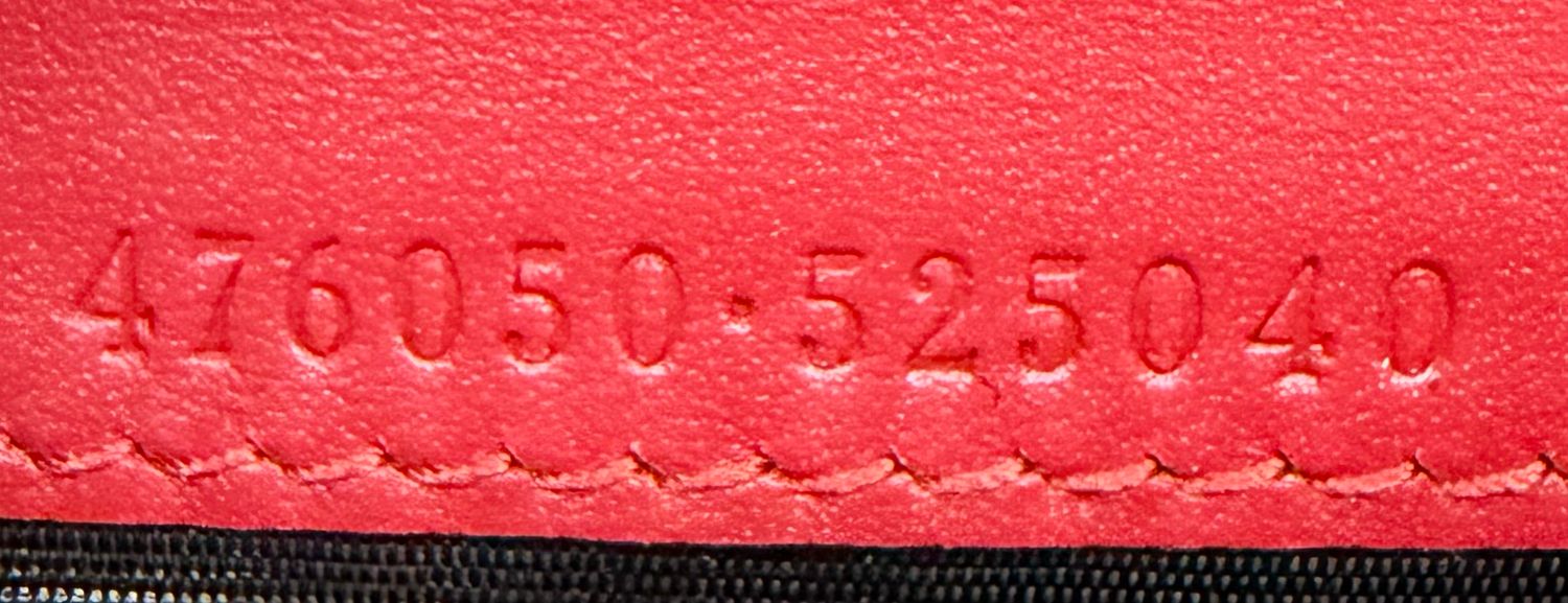 Gucci Monogram Card Wallet Cherry Flap Bi-Fold