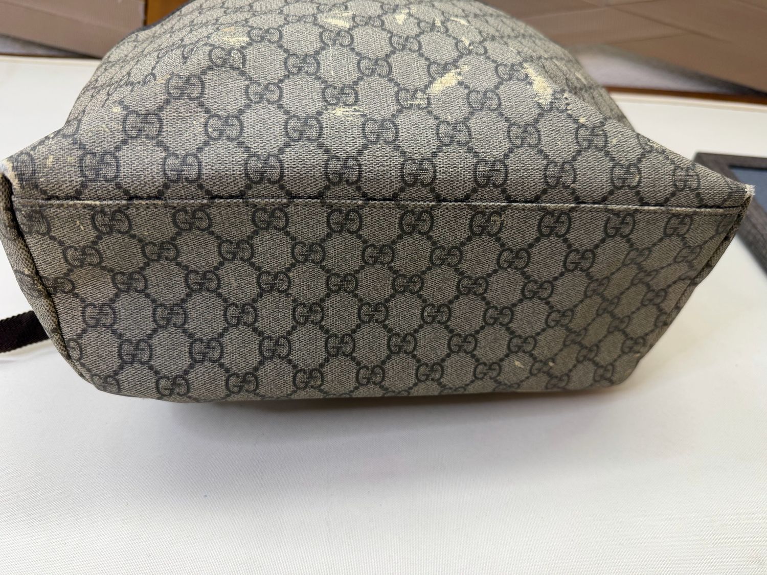 Gucci Monogram Supreme Plus Zipper Tote Backpack