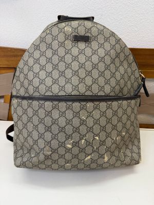 Gucci Monogram Supreme Plus Zipper Tote Backpack